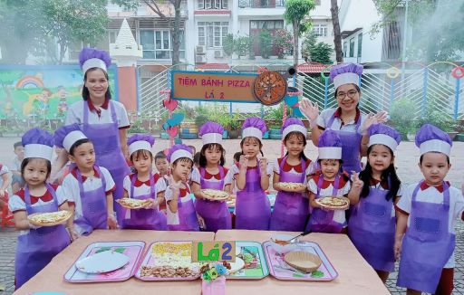 Hoạt động trải nghiệm Bé làm bánh Pizza năm 2023