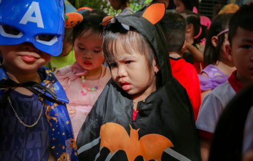 Lễ hội Halloween của các bé trường MN Ngô Thời Nhiệm sáng nay