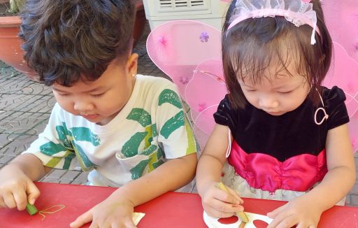 Lễ hội Halloween của các bé trường MN Ngô Thời Nhiệm sáng nay
