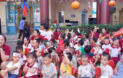 Lễ hội Halloween của các bé trường MN Ngô Thời Nhiệm sáng nay