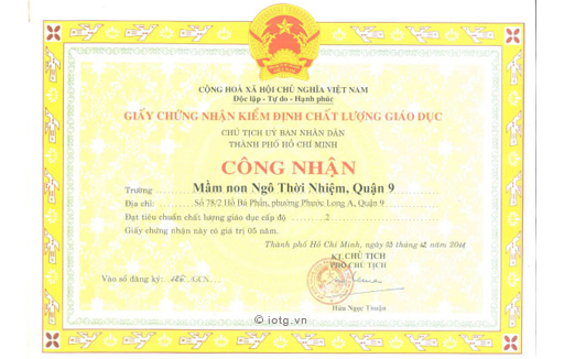 Đạt kiểm định chất lượng giáo dục cấp độ 2